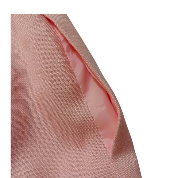 VINTAGE WORTHINGTON Long Midi Skirt 14 Pastel Pink Tailored Pocket Office Career - Picture 4 of 9